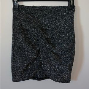 sparkly twist front skirt